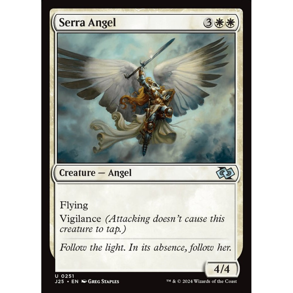 Serra Angel, 251, uncommon, Magic: The Gathering, Foundations Jumpstart