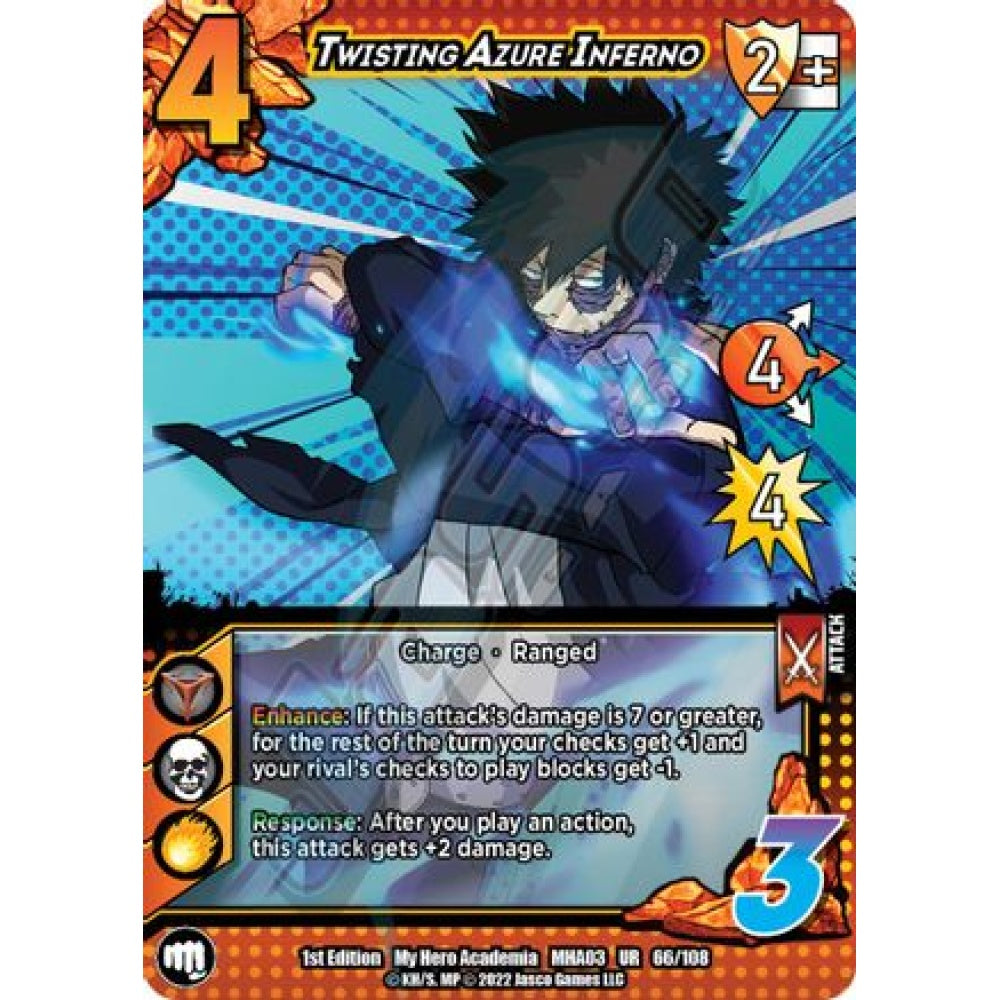 Twisting Azure Inferno, 66/108, UR, UniVersus, MHA03 Heroes Clash