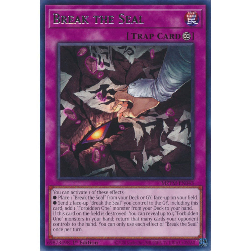 Break the Seal MZTM-EN043 Rare Rare Yu-Gi-Oh Maze of the Master in Art