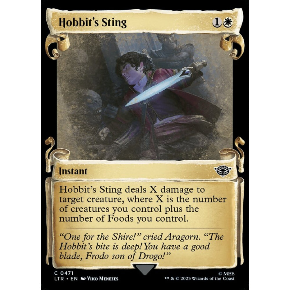 Hobbit's Sting, common, 471, Magic the Gathering, The Lord of the Rings: Tales of Middle-earth