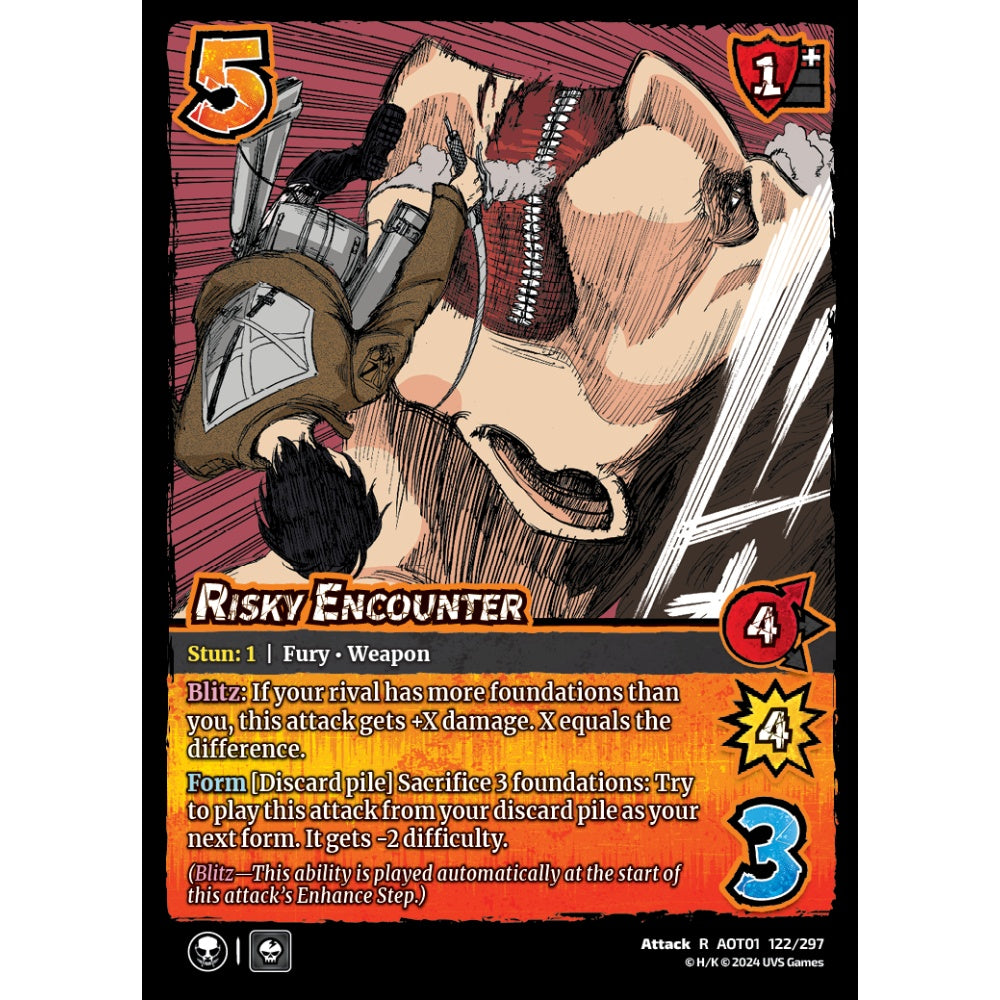 Risky Encounter, 122/297, R, UniVersus, Attack on Titan: Battle for Humanity
