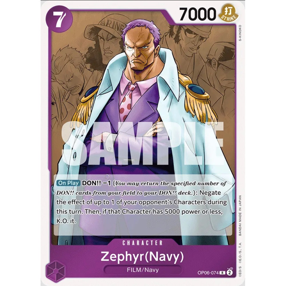 Zephyr, OP06-074, Rare, One Piece, Wings of the Captain