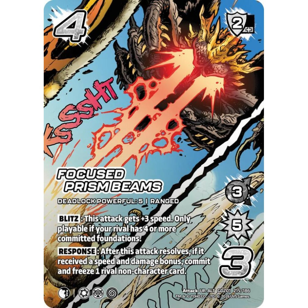 Focused Prism Beams GDZ01 215/186 GDZ01 Universus Godzilla: Reign of Kaiju Attack UR-ALT
