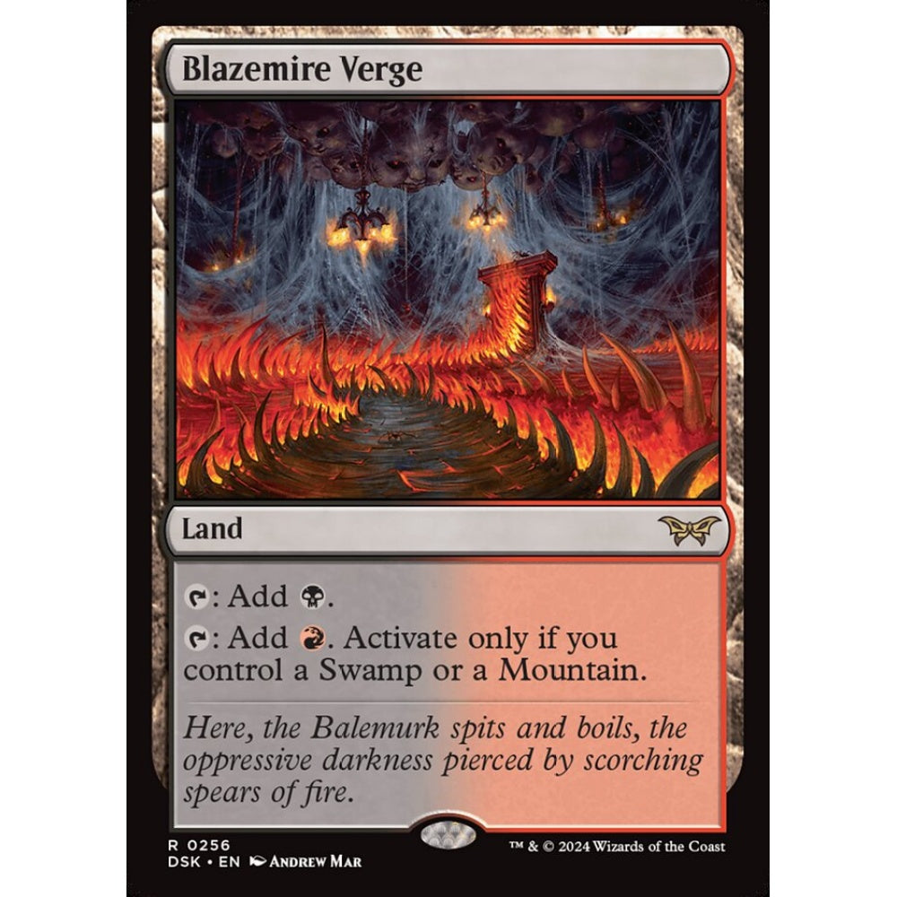 Blazemire Verge, 256, rare, Magic: The Gathering, Duskmourn: House of Horror