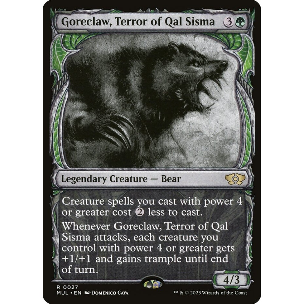 Goreclaw, Terror of Qal Sisma rare 27 Magic the Gathering Multiverse Legends