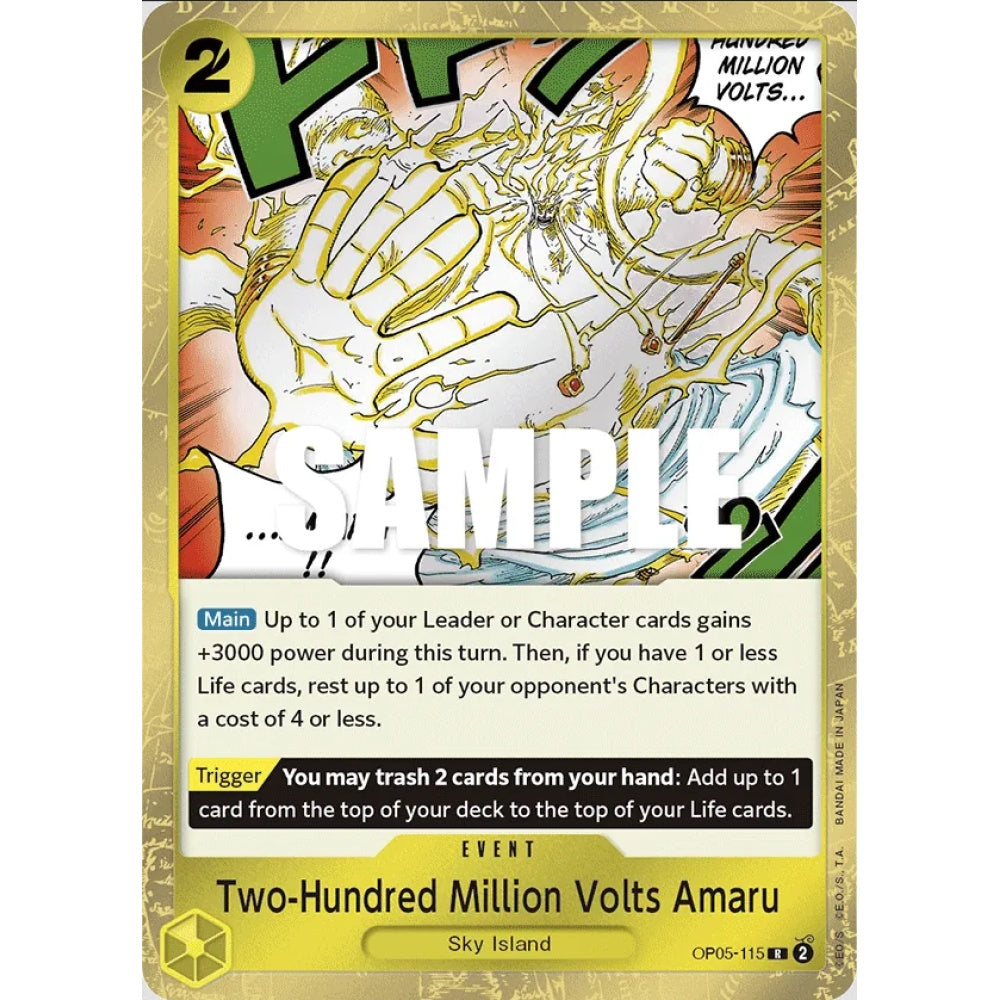 Two-Hundred Million Volts Amaru, OP05-115, Rare, One Piece, Awakening of the New Era