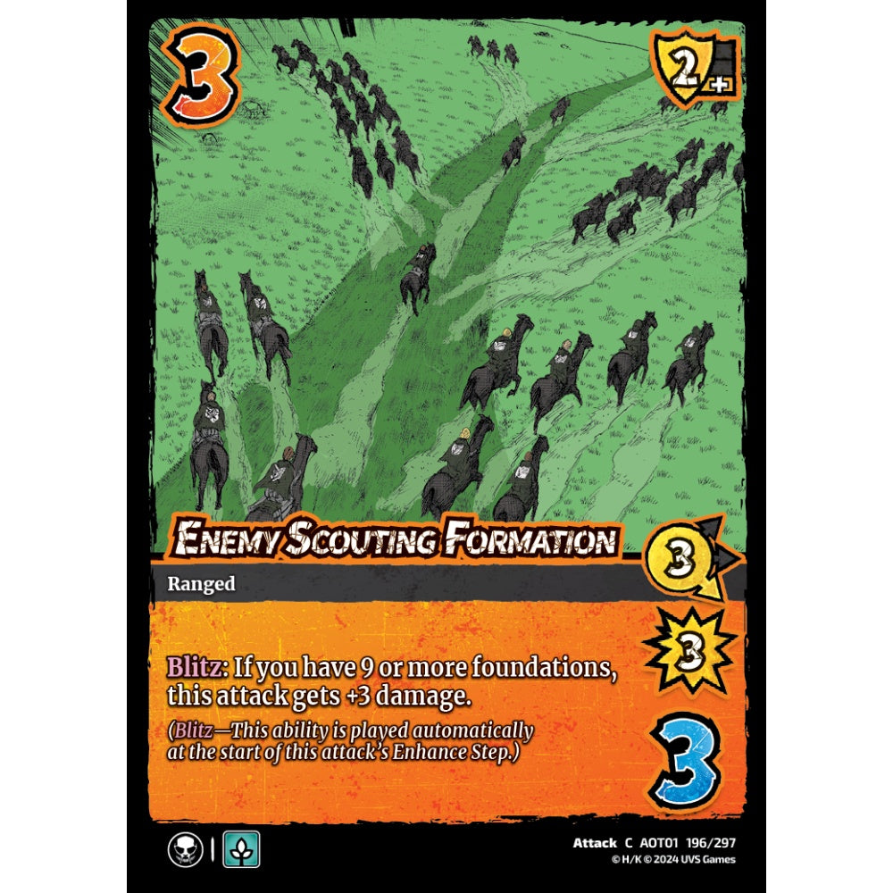 Enemy Scouting Formation, 196/297, C, UniVersus, Attack on Titan: Battle for Humanity