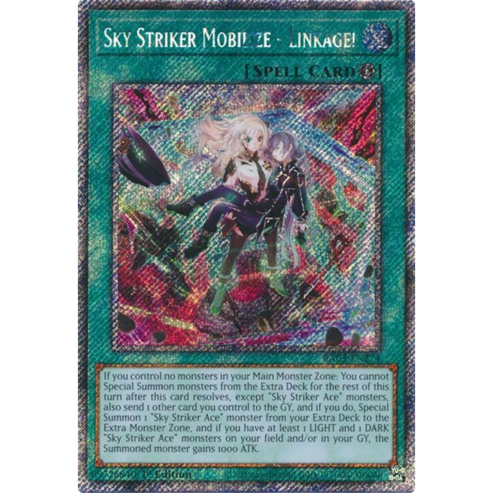 Sky Striker Mobilize - Linkage! (Platinum Secret Rare) RA03-EN274 Platinum Rare Yu-Gi-Oh Quarter Century Bonanza