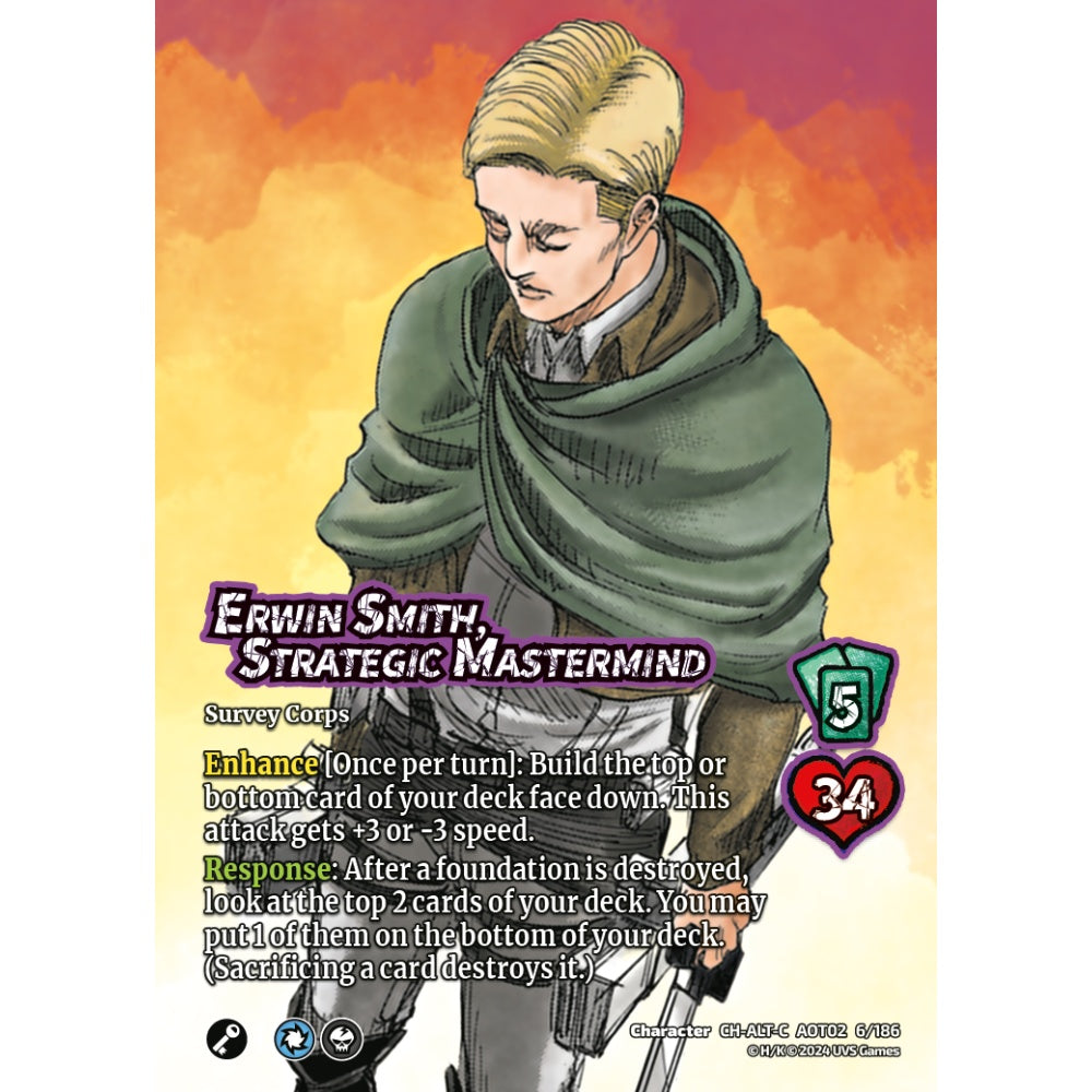 Erwin Smith, Strategic Mastermind, 6/186, AOT02, Universus, Attack on Titan: Origins of Power, Character, CH-C-ALT