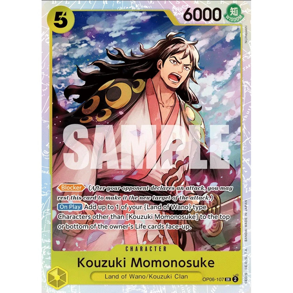 Kouzuki Momonosuke, OP06-107, Super Rare, One Piece, Wings of the Captain