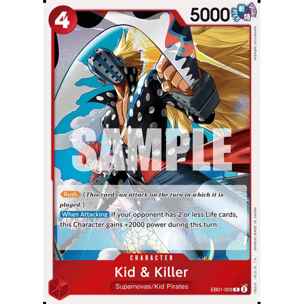 Kid & Killer, EB01-003, Rare, One Piece, Memorial Collection