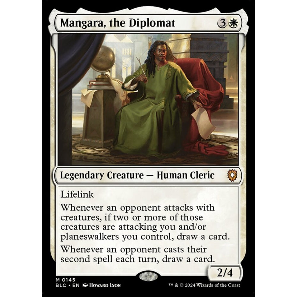 Mangara, the Diplomat, 145, mythic, Magic: The Gathering, Bloomburrow