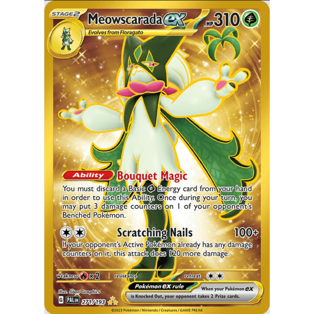 Meowscarada ex Secret Rare 271/193 Pokemon Card Game Paldea Evolved
