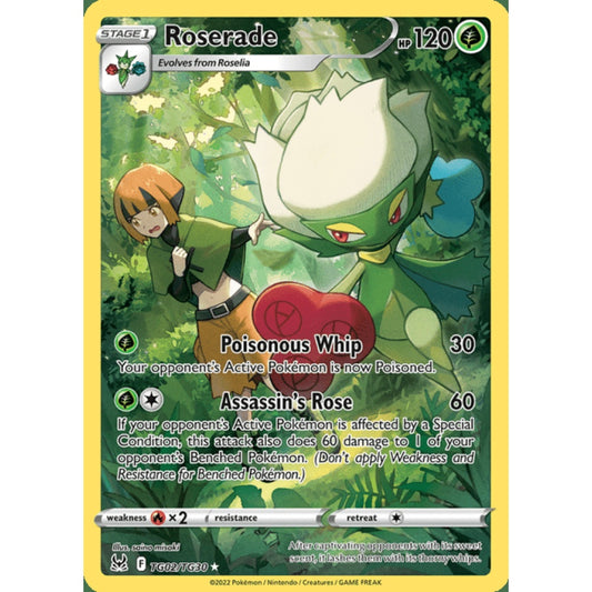 Roserade Illustration Rare TG2/TG30 Pokemon Card Game Lost Origins