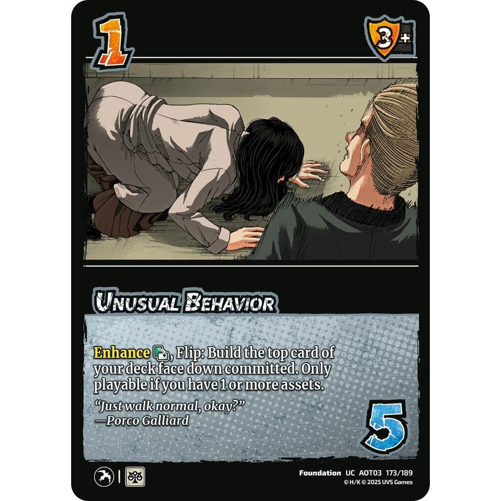 Unusual Behavior 173/189 AOT03 Universus Attack on Titan: Apocalypse Foundation UC