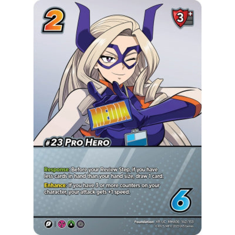 #23 Pro Hero, 142/153, XR-UC, UniVersus, MHA06 Jet Burn