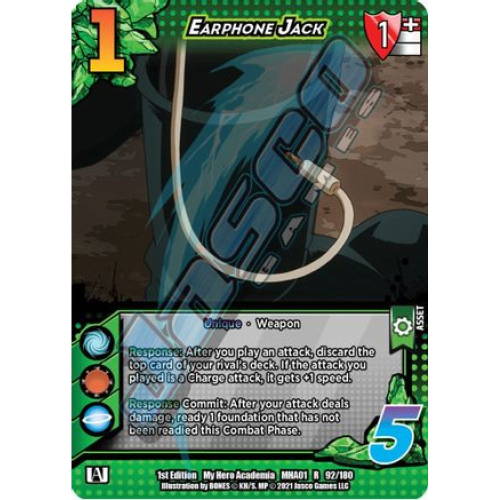 Earphone Jack, 92/180, R, UniVersus, MHA01 My Hero Academia