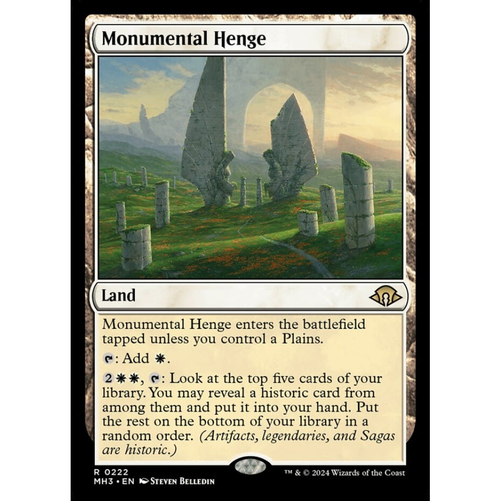 Monumental Henge, 222, rare, Magic: The Gathering, Modern Horizons 3
