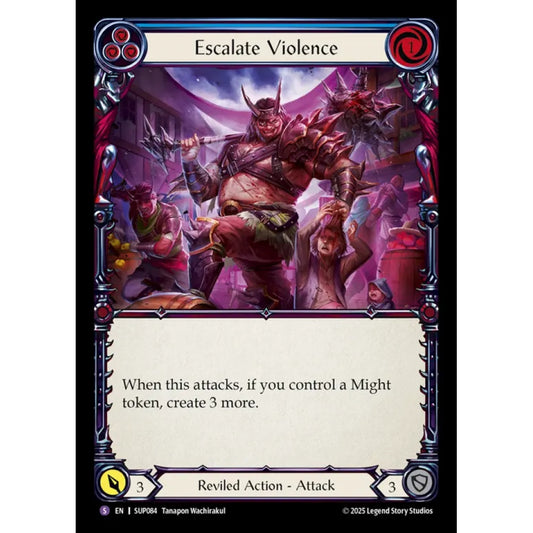 Escalate Violence SUP084 Super-Rare Flesh & Blood Trading Card Game Super Slam in Regular Art
