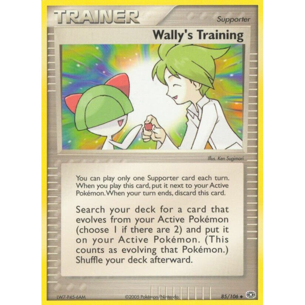 Wally's Training Uncommon 85/106 Pokemon Card Game EX Emerald