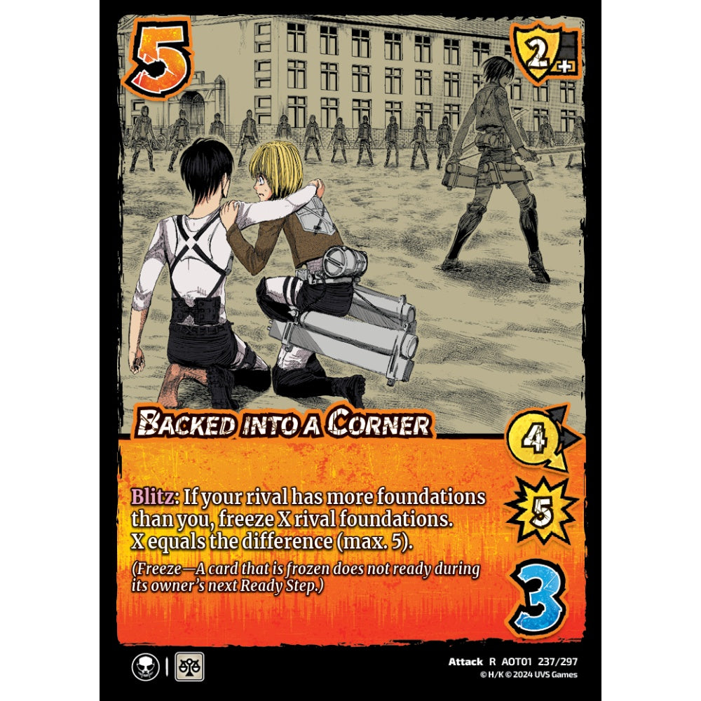 Backed into a Corner, 237/297, R, UniVersus, Attack on Titan: Battle for Humanity