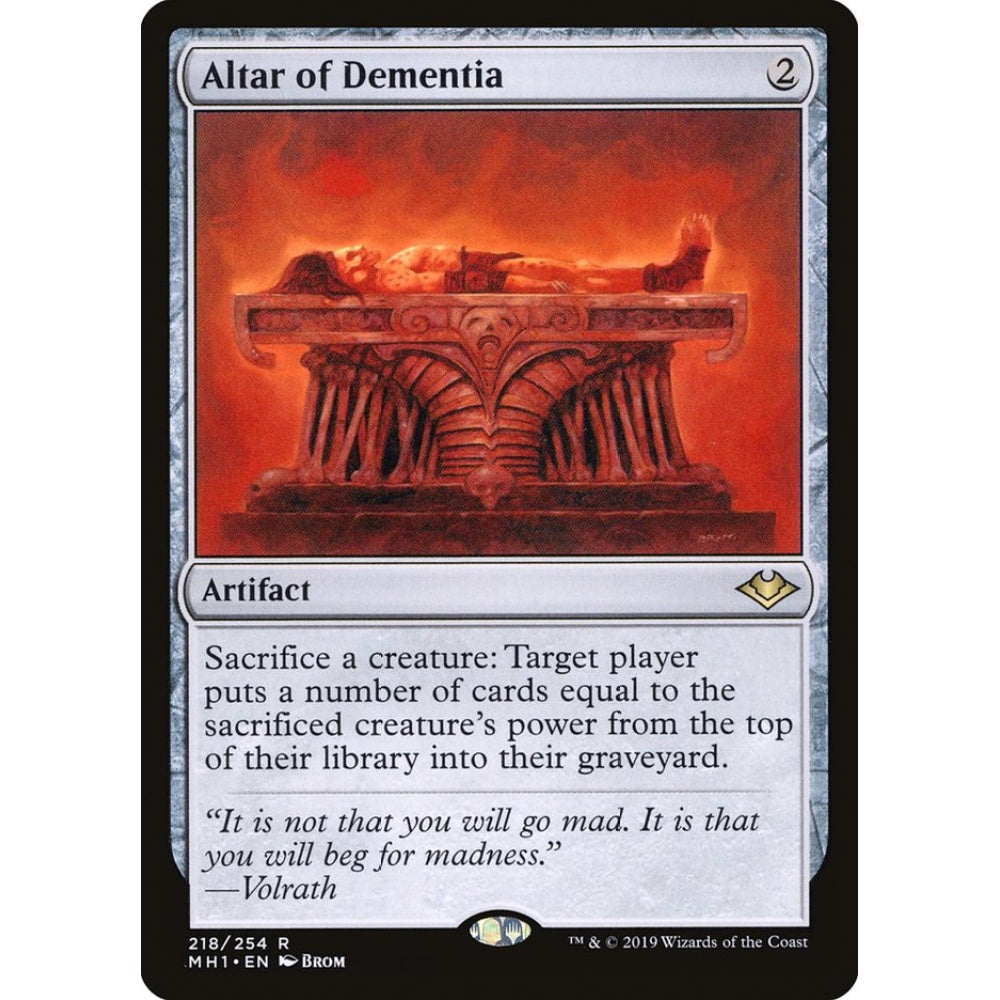 Altar of Dementia rare 218 Magic the Gathering Modern Horizons