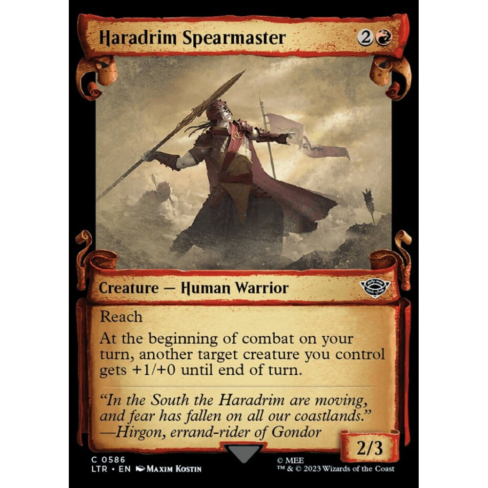 Haradrim Spearmaster, common, 586, Magic the Gathering, The Lord of the Rings: Tales of Middle-earth