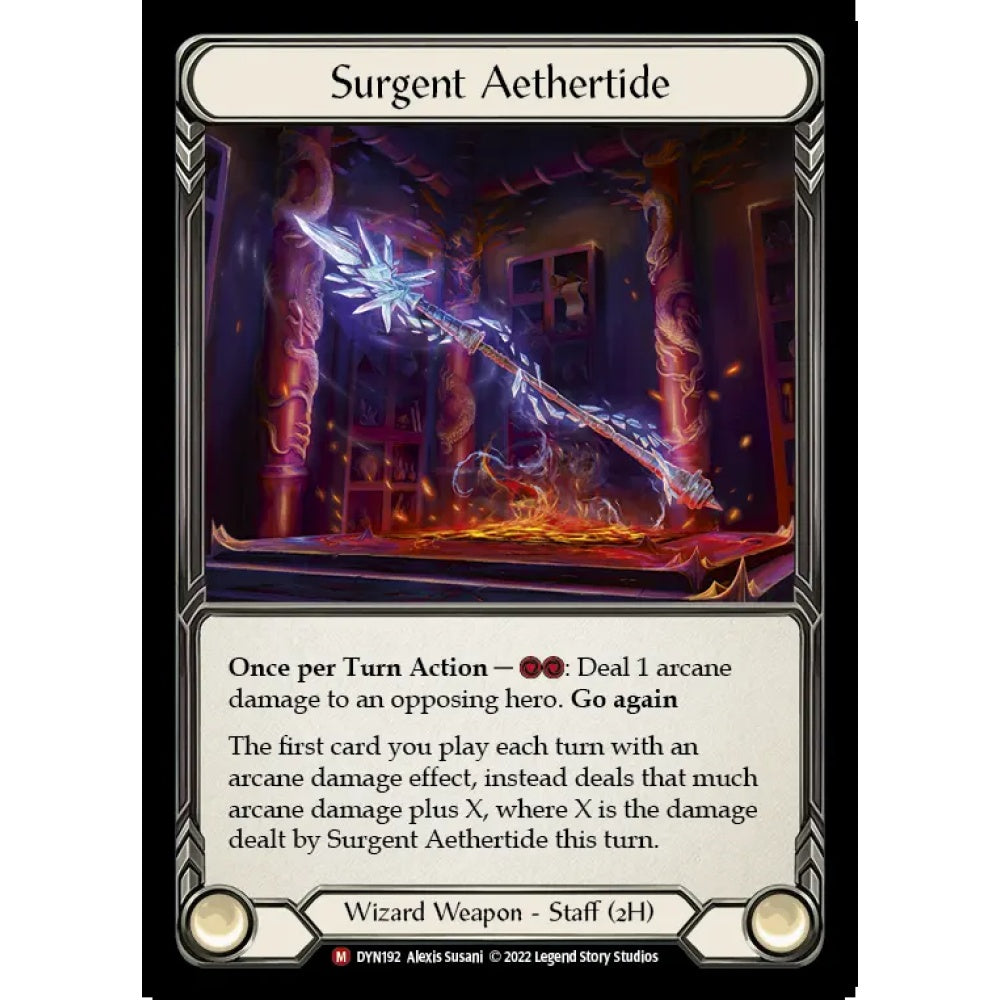Surgent Aethertide DYN192-RF Majestic Flesh & Blood Trading Card Game Dynasty in Rainbow Foil Art