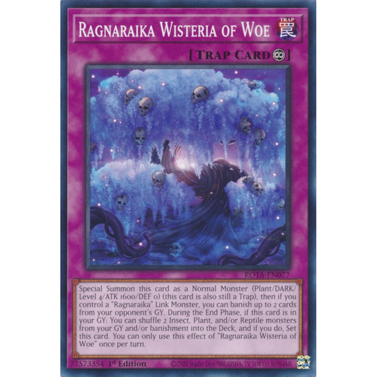 Ragnaraika Wisteria of Woe ROTA-EN077 Common Common Yu-Gi-Oh Rage of the Abyss in Art
