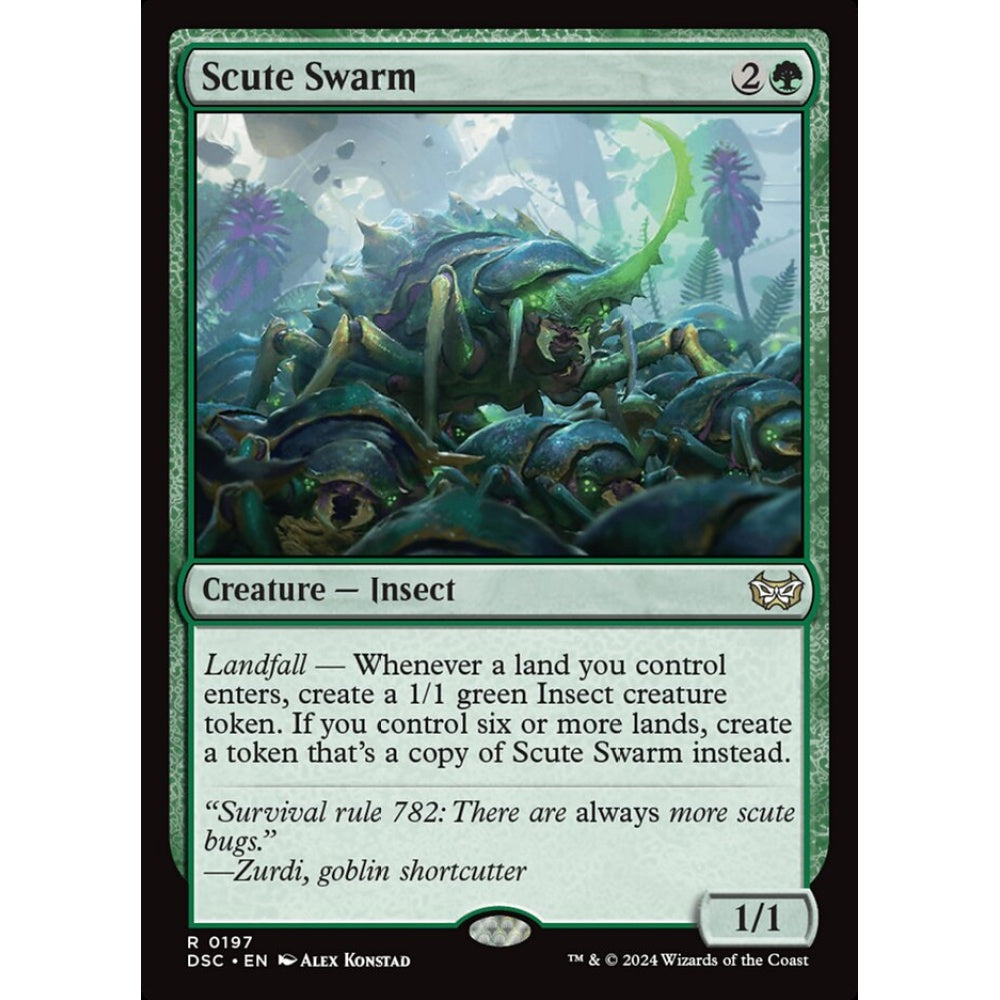 Scute Swarm, 197, rare, Magic: The Gathering, Duskmourn: House of Horror