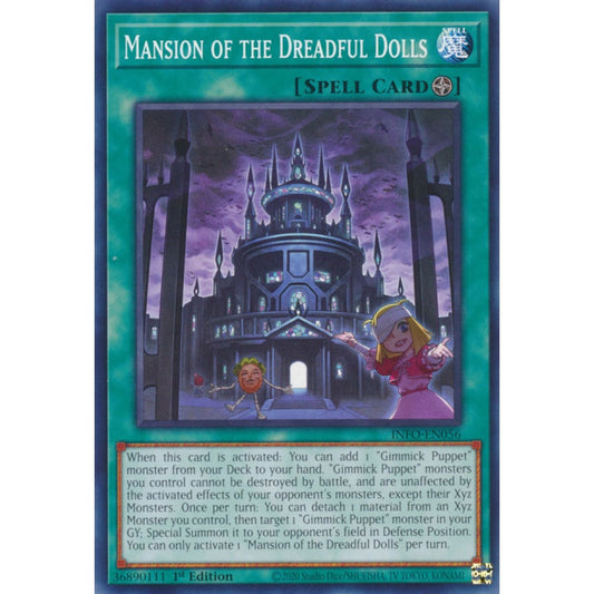 Mansion of the Dreadful Dolls INFO-EN056 Common Common Yu-Gi-Oh The Infinite Forbidden in Art