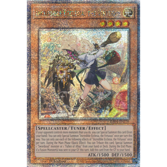 Incredible Ecclesia, the Virtuous RA04-EN039 QCR Quarter Century Secret Rare Yu-Gi-Oh Quarter Century Stampede in Art
