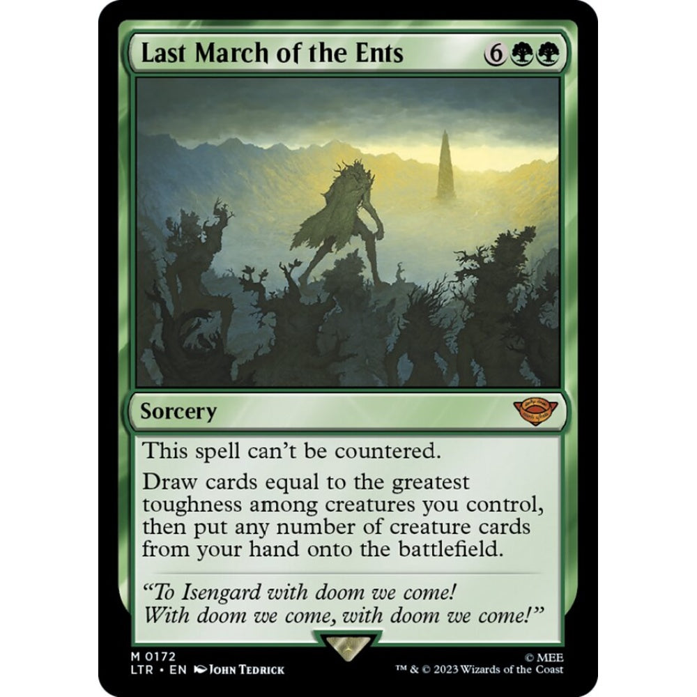 Last March of the Ents, mythic, 172, Magic the Gathering, The Lord of the Rings: Tales of Middle-earth