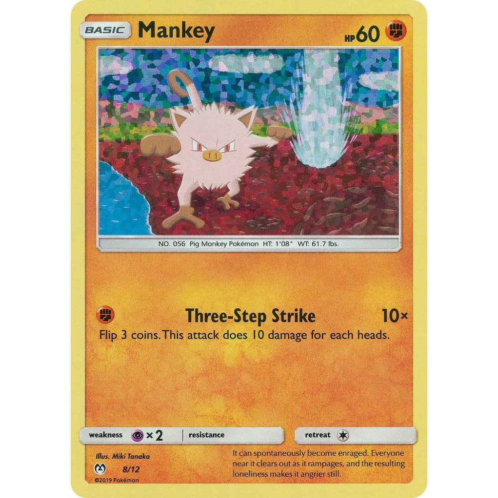 Mankey Fixed 8/12 Pokemon Card Game McDonald's Collection 2019