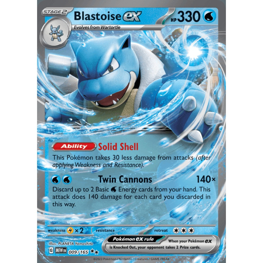 Blastoise ex Double Rare 009/165 Pokemon Card Game Pokémon 151