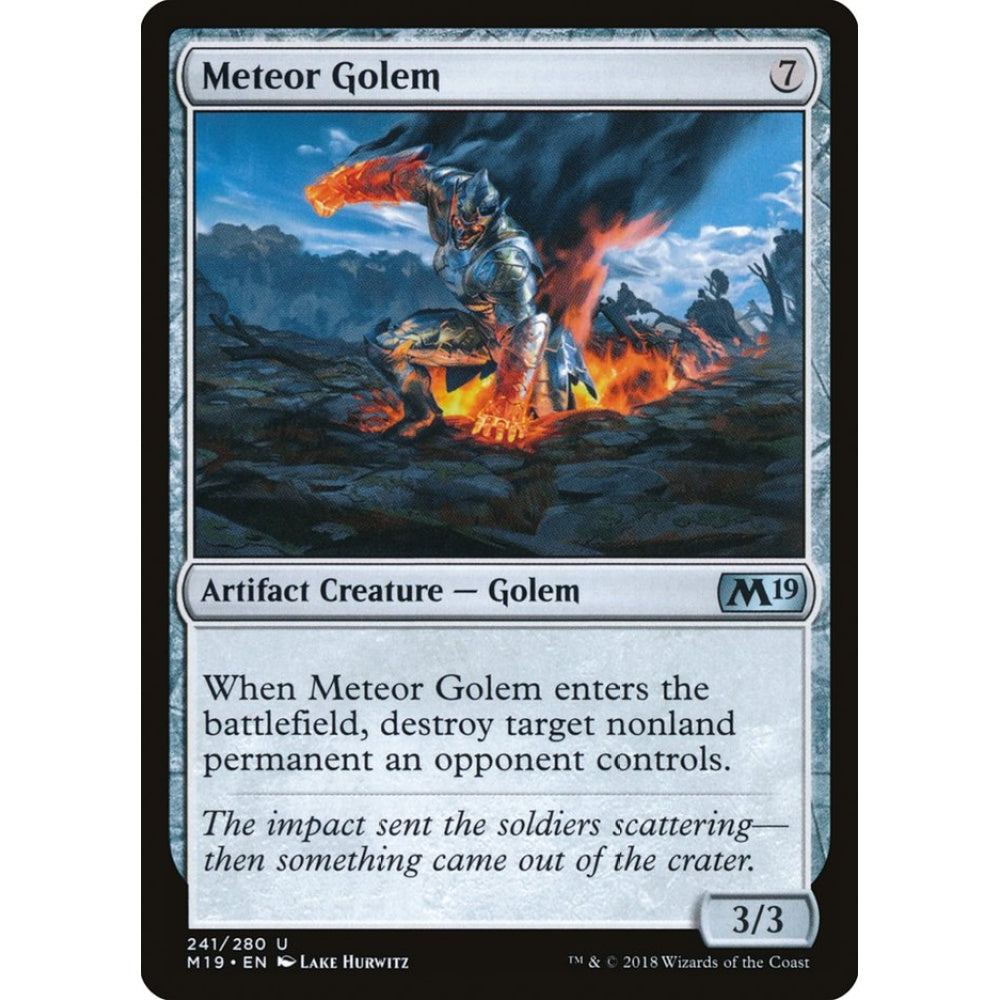 Meteor Golem uncommon 241 Magic the Gathering Core Set 2019