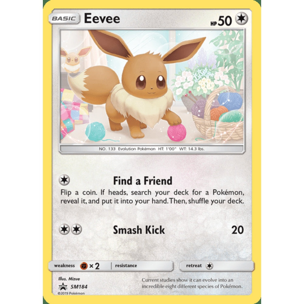 Eevee Black Star Promo SM184 Pokemon Card Game Sun & Moon Promos