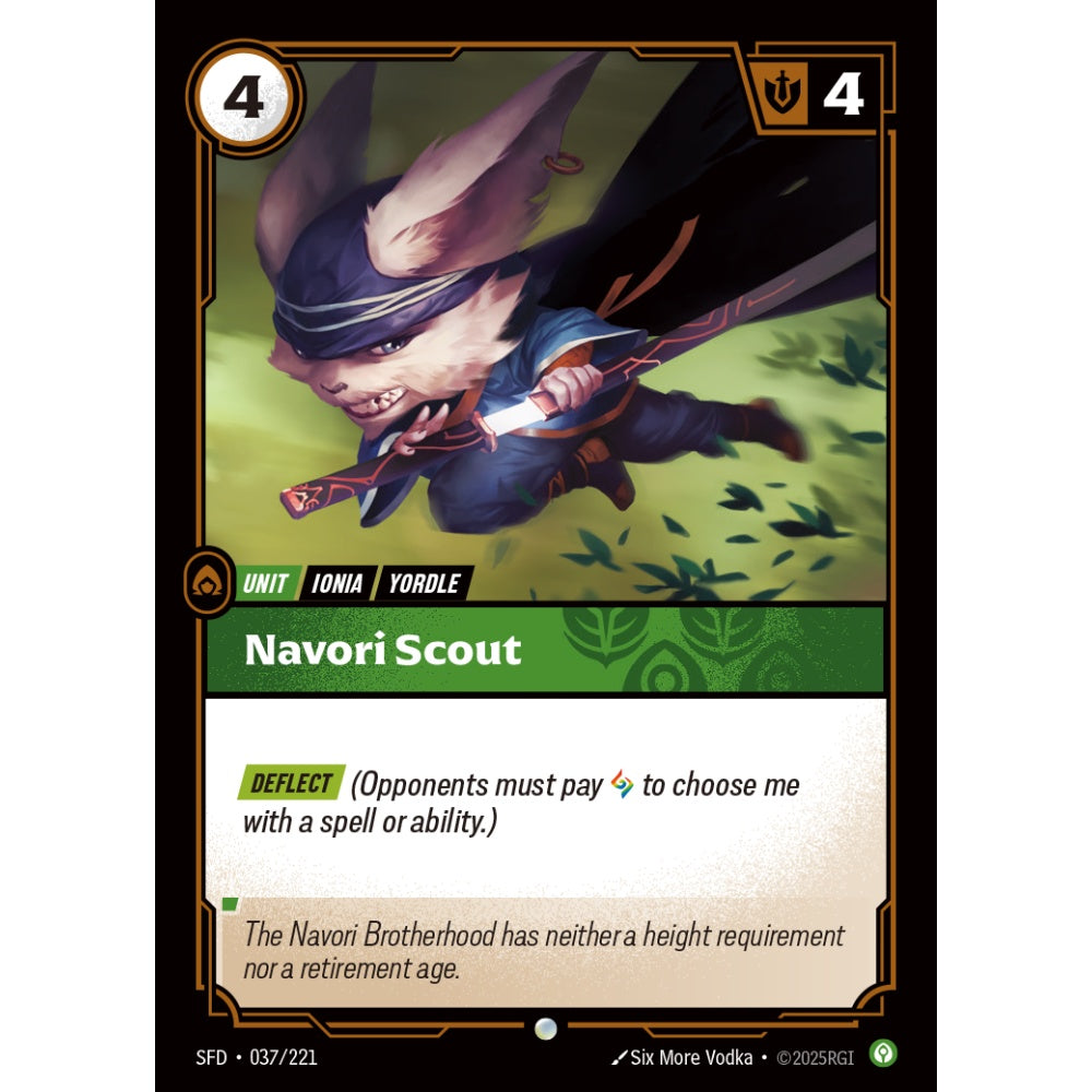 Navori Scout SFD-037/221 Riftbound Card Game Spiritforged Common