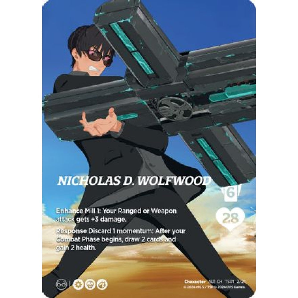 Nicholas D. Wolfwood, 2/21, CH-ALT, UniVersus, Cowboy Bebop & Trigun Stampede