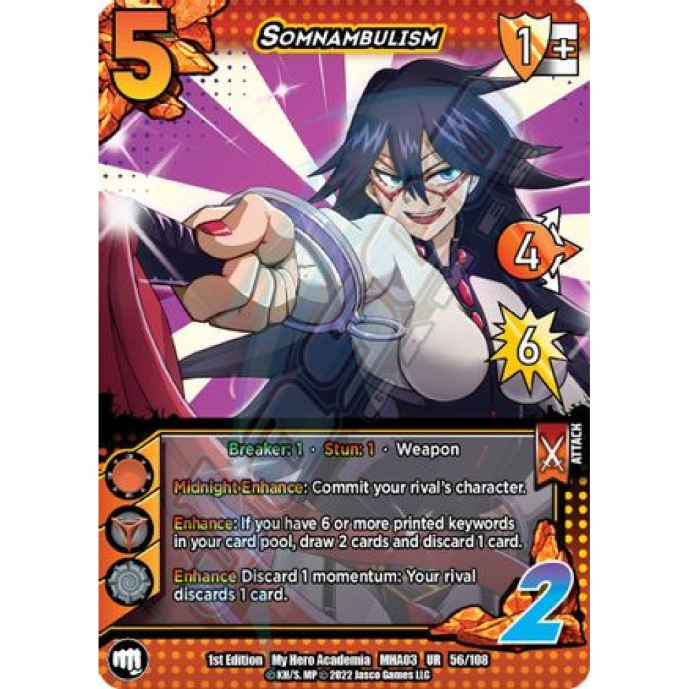 Somnambulism, 56/108, UR, UniVersus, MHA03 Heroes Clash