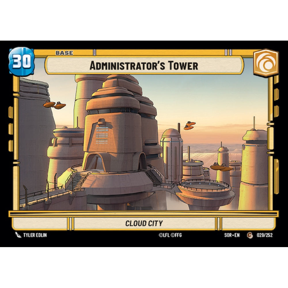 Administrator's Tower / Shield Token, 29, C, Star Wars Unlimited, Sparks Of Rebellion