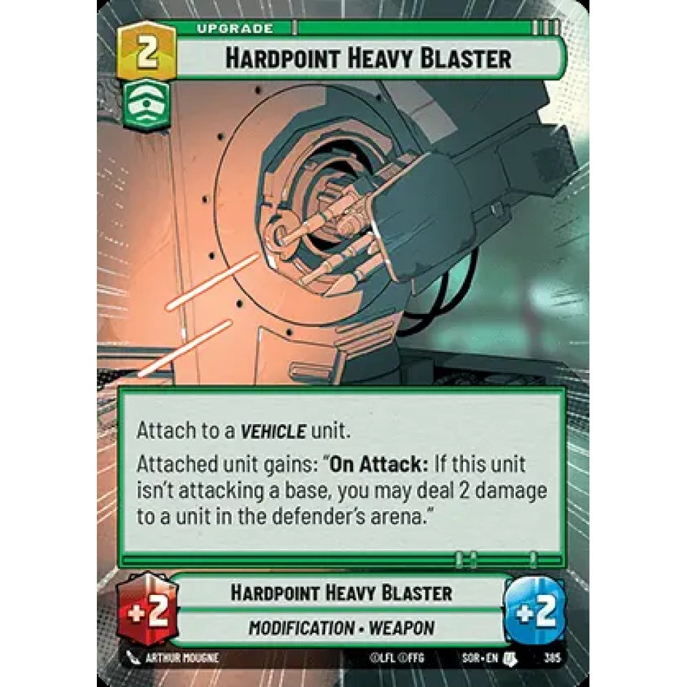 Hardpoint Heavy Blaster, 385, U, Star Wars Unlimited, Sparks Of Rebellion