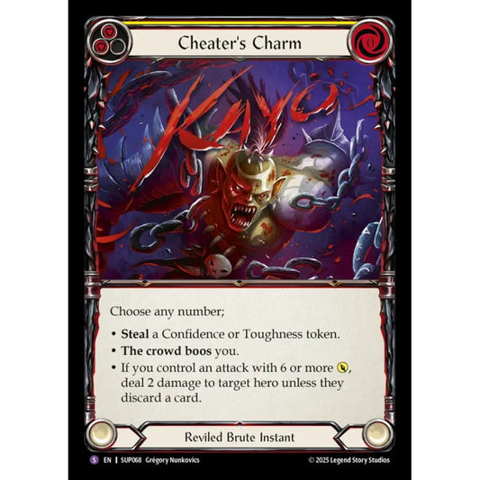 Cheater's Charm SUP068 Super-Rare Flesh & Blood Trading Card Game Super Slam in Regular Art