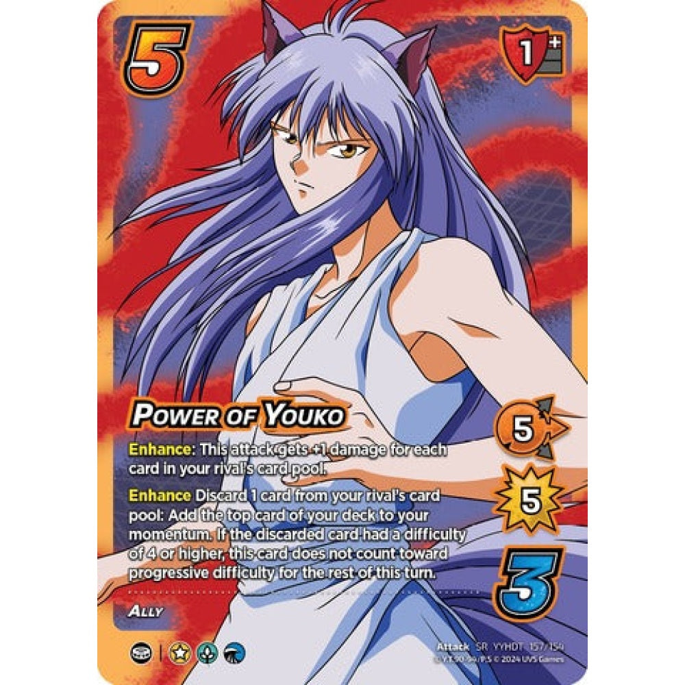 POWER OF YOUKO, 157/154, SR, UniVersus, Yu Yu Hakusho: Dark Tournament