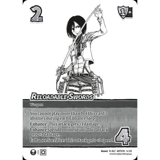 Reloadable Swords, 4/22, R-ALT, UniVersus, Attack on Titan: Battle for Humanity