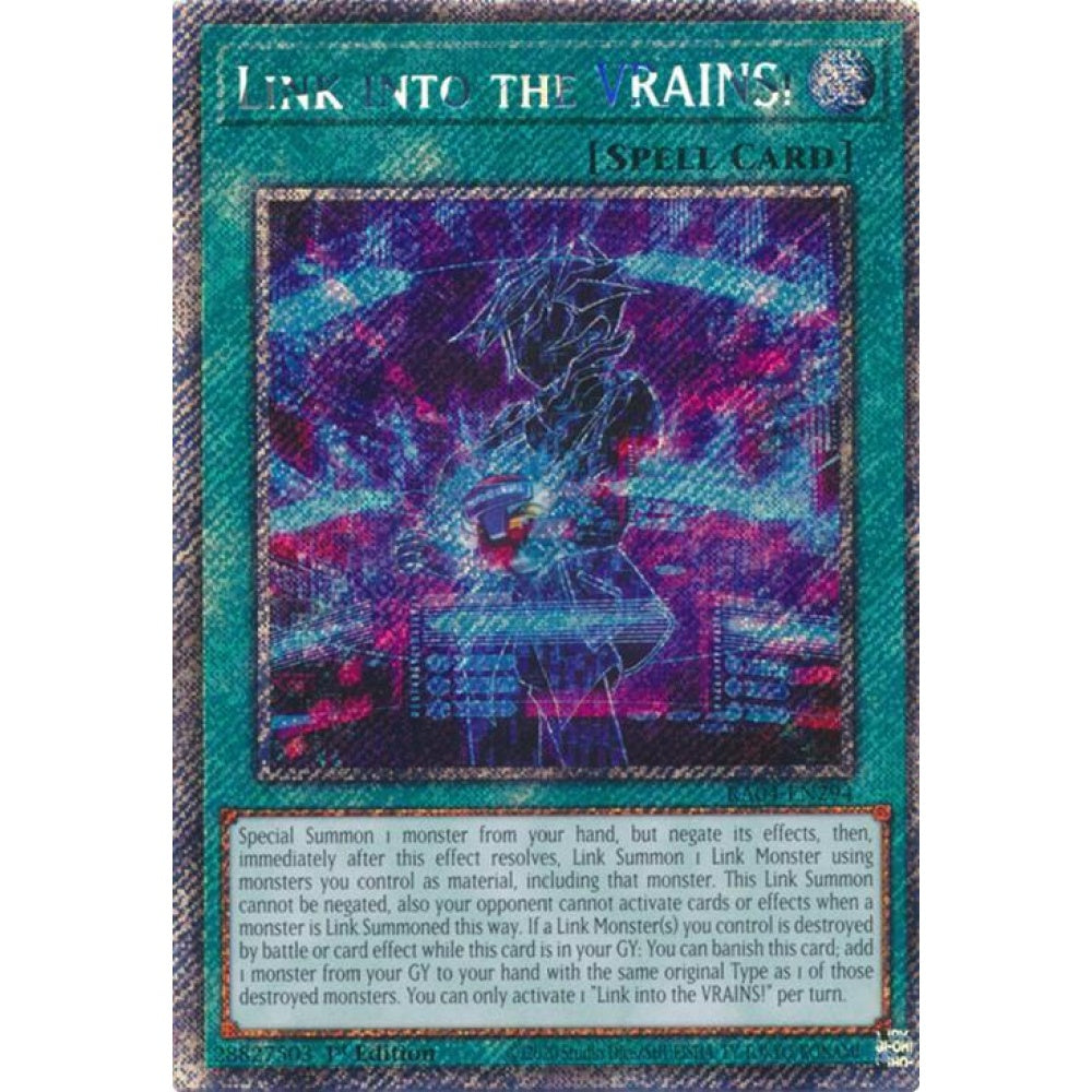 Link into the VRAINS! (Platinum Secret Rare) RA04-EN294 Platinum Rare Yu-Gi-Oh Quarter Century Stampede