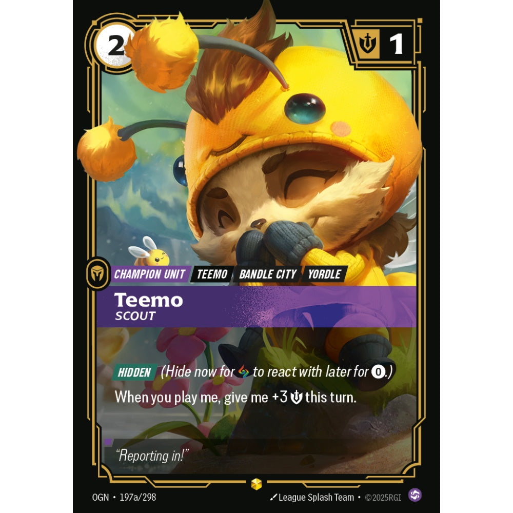 Teemo, Scout OGN-197a/298 Riftbound Card Game Origins Showcase