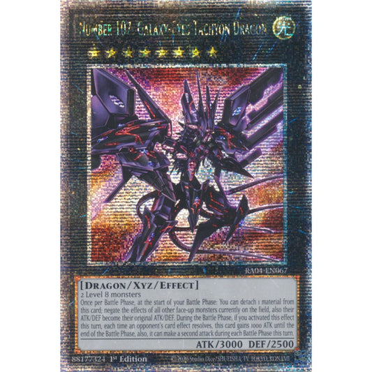 Number 107: Galaxy-Eyes Tachyon Dragon MZTM-EN091 QCR Quarter Century Secret Rare Yu-Gi-Oh Maze of the Master in Art