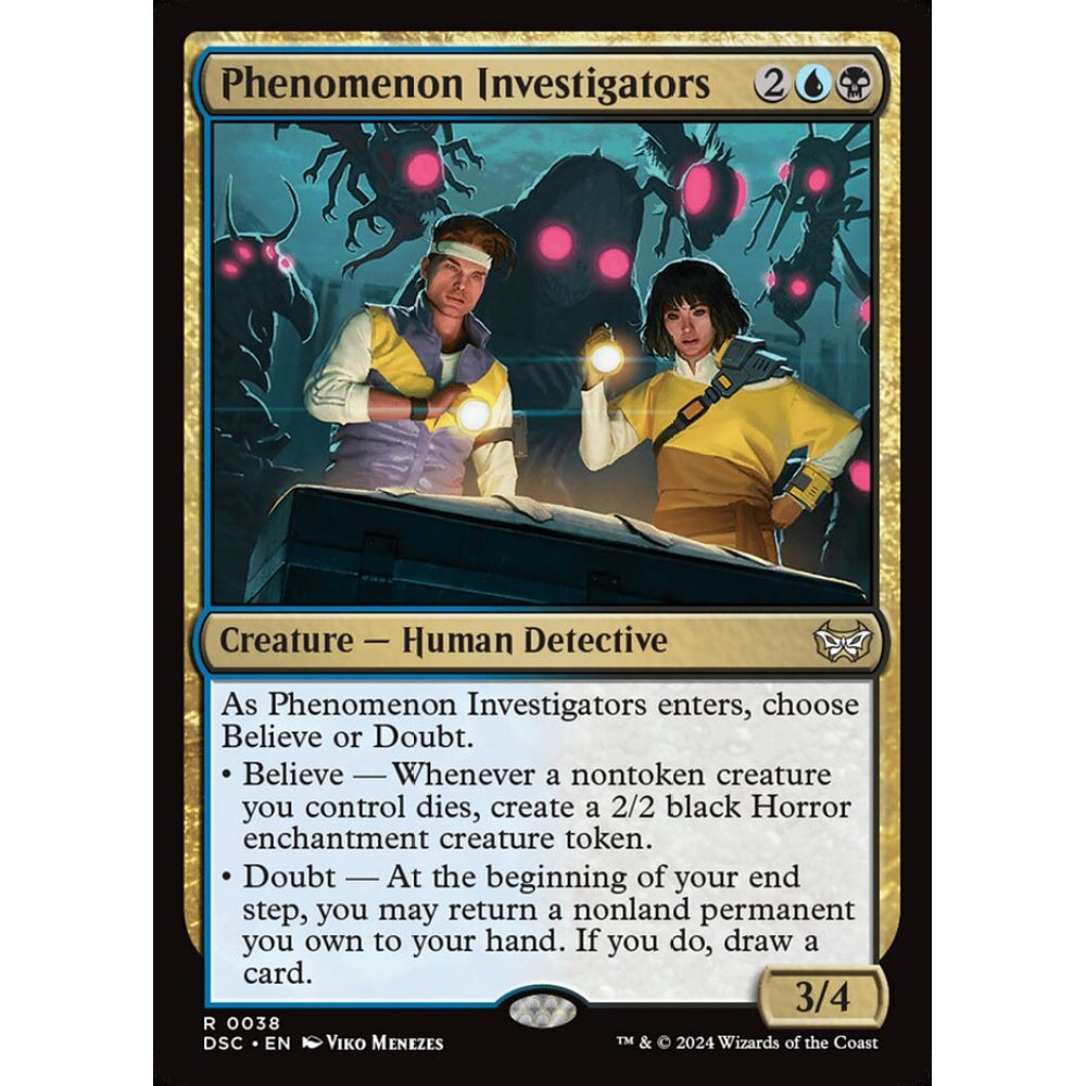 Phenomenon Investigators, 38, rare, Magic: The Gathering, Duskmourn: House of Horror Commander