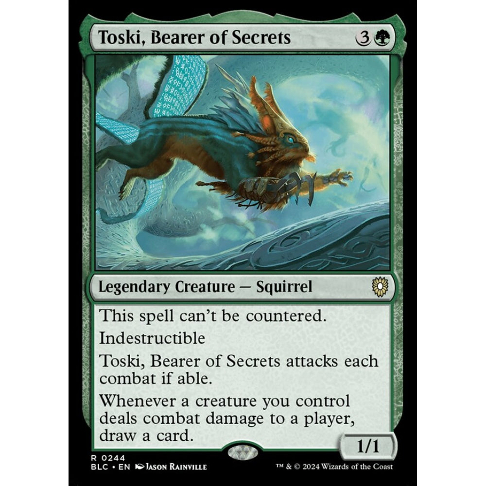 Toski, Bearer of Secrets, 244, rare, Magic: The Gathering, Bloomburrow
